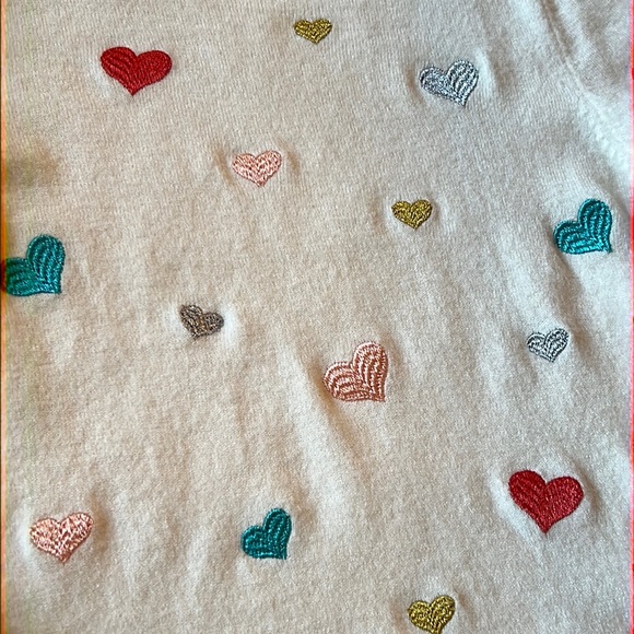 Copper Key Embroidered Hearts Sweater - Picture 4 of 6